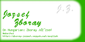 jozsef zboray business card